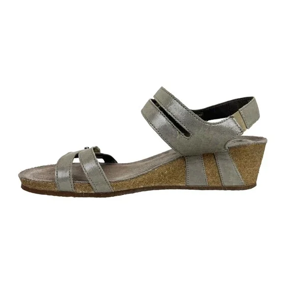 Mephisto Air Relax Wedge Sport Sandals  Womens 40 / 9.5  Beige w Rhinestones - Picture 4 of 11